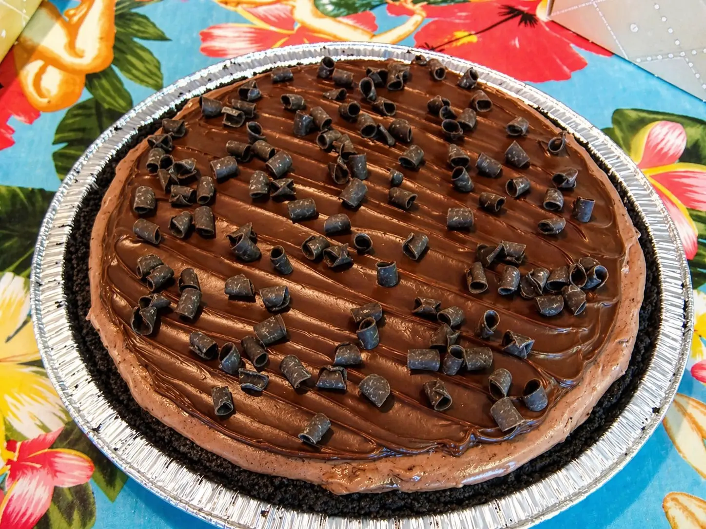 chocolate brownie cheese pie